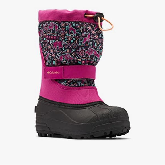 Columbia Powderbug Plus li Print unisex-child Snow Boot/ size 13 - Picture 1 of 16